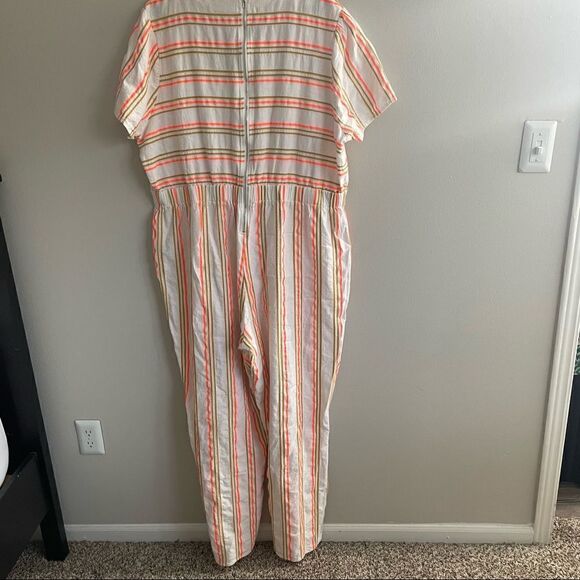 KENDALL & KYLIE NEON STRIPE TIE FRONT JUMPSUIT - Picture 8 of 12